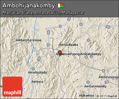 Shaded Relief Map of Ambohijanakomby