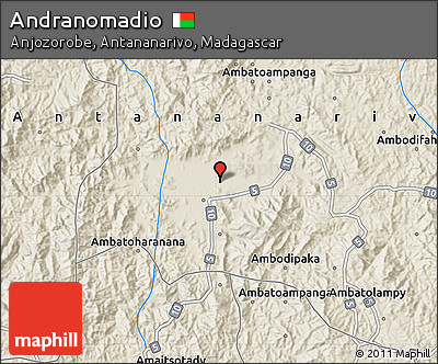 Shaded Relief Map of Andranomadio
