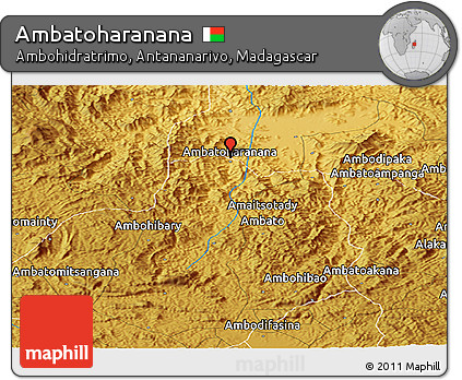 Physical Panoramic Map of Ambatoharanana