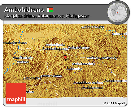 Physical Panoramic Map of Ambohidrano