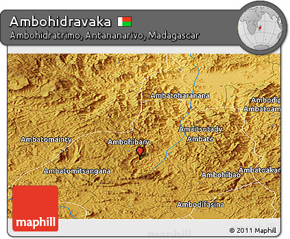 Physical Panoramic Map of Ambohidravaka