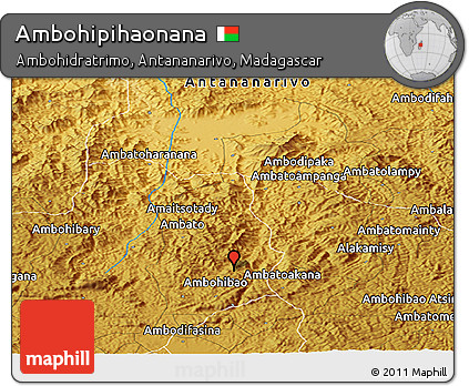 Physical Panoramic Map of Ambohipihaonana