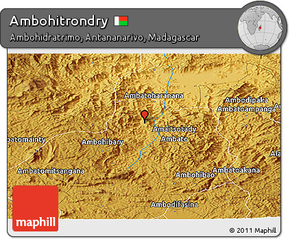 Physical Panoramic Map of Ambohitrondry