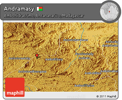 Physical Panoramic Map of Andramasy