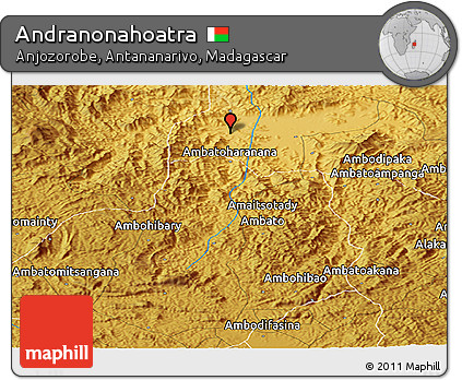 Physical Panoramic Map of Andranonahoatra