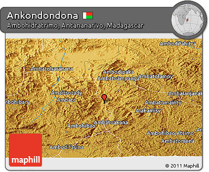 Physical Panoramic Map of Ankondondona