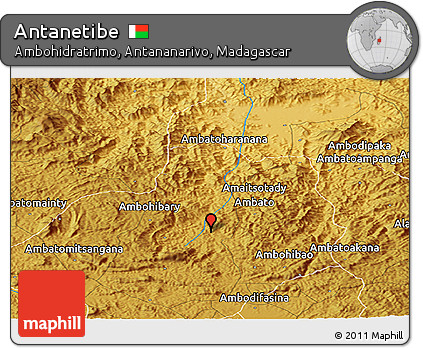Physical Panoramic Map of Antanetibe