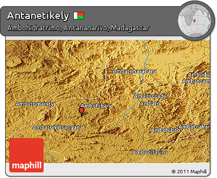 Physical Panoramic Map of Antanetikely