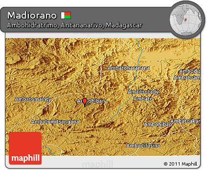 Physical Panoramic Map of Madiorano