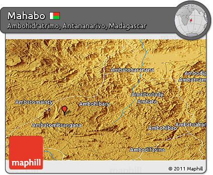 Physical Panoramic Map of Mahabo