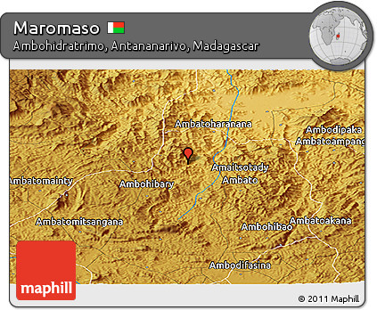 Physical Panoramic Map of Maromaso