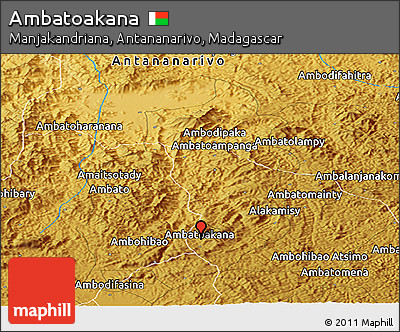 Physical Panoramic Map of Ambatoakana