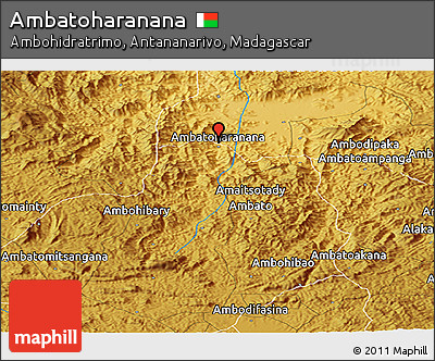 Physical Panoramic Map of Ambatoharanana