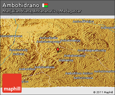 Physical Panoramic Map of Ambohidrano