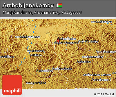 Physical Panoramic Map of Ambohijanakomby