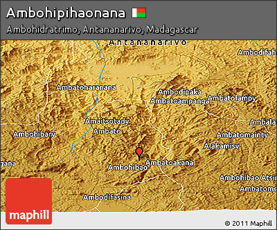 Physical Panoramic Map of Ambohipihaonana