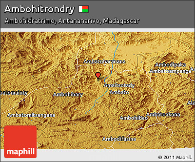 Physical Panoramic Map of Ambohitrondry