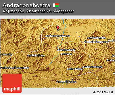Physical Panoramic Map of Andranonahoatra