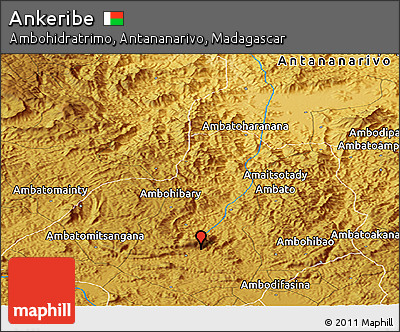 Physical Panoramic Map of Ankeribe