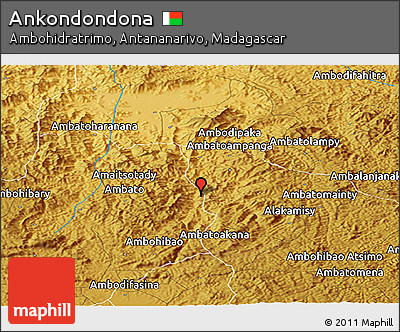 Physical Panoramic Map of Ankondondona