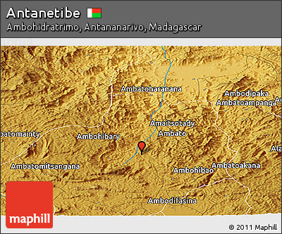 Physical Panoramic Map of Antanetibe