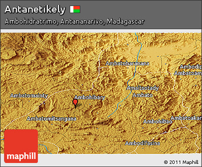 Physical Panoramic Map of Antanetikely