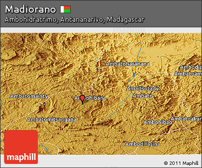 Physical Panoramic Map of Madiorano