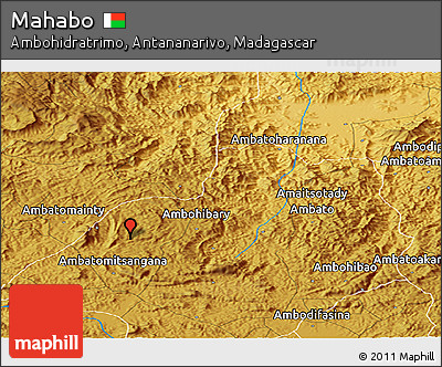Physical Panoramic Map of Mahabo