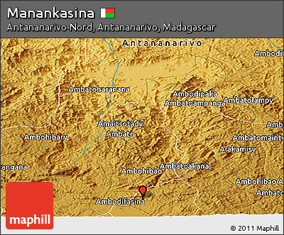 Physical Panoramic Map of Manankasina