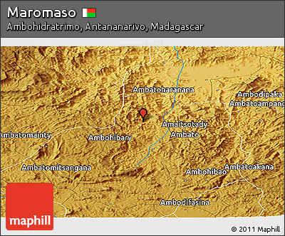 Physical Panoramic Map of Maromaso