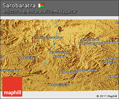 Physical Panoramic Map of Sarobaratra