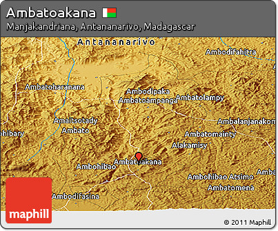 Physical Panoramic Map of Ambatoakana