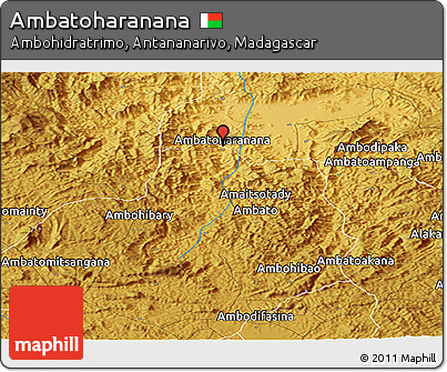 Physical Panoramic Map of Ambatoharanana