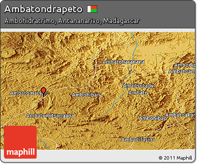 Physical Panoramic Map of Ambatondrapeto