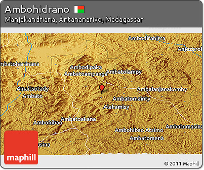 Physical Panoramic Map of Ambohidrano