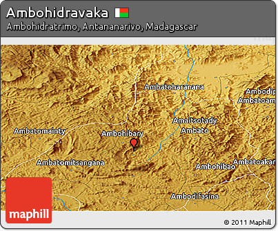 Physical Panoramic Map of Ambohidravaka