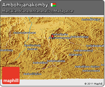 Physical Panoramic Map of Ambohijanakomby