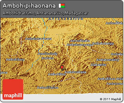 Physical Panoramic Map of Ambohipihaonana