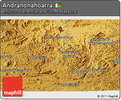 Physical Panoramic Map of Andranonahoatra