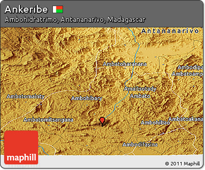 Physical Panoramic Map of Ankeribe