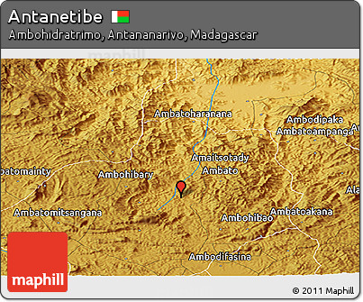 Physical Panoramic Map of Antanetibe
