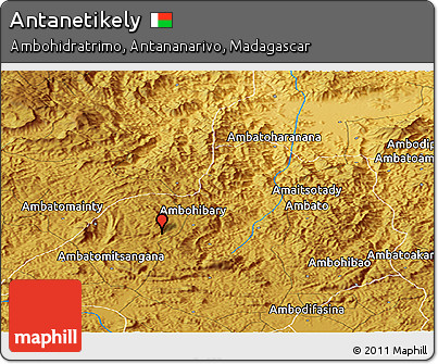 Physical Panoramic Map of Antanetikely