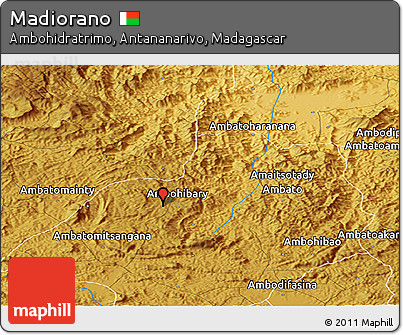 Physical Panoramic Map of Madiorano