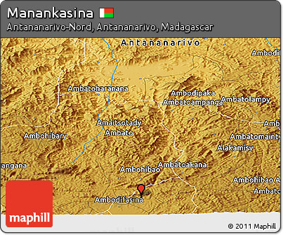 Physical Panoramic Map of Manankasina