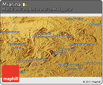 Physical Panoramic Map of Miarina
