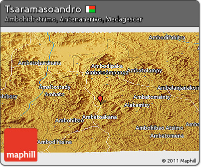 Physical Panoramic Map of Tsaramasoandro