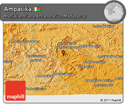 Political Panoramic Map of Ampasika