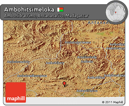Satellite Panoramic Map of Ambohitsimeloka