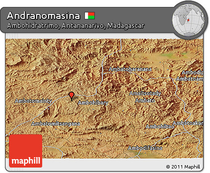 Satellite Panoramic Map of Andranomasina