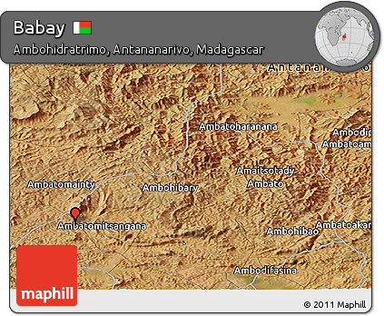 Satellite Panoramic Map of Babay
